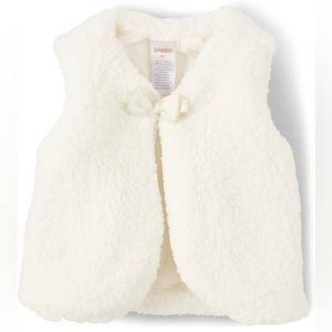 🌟3 for $19🌟 EUC Baby Girls Sherpa Dressy Vest